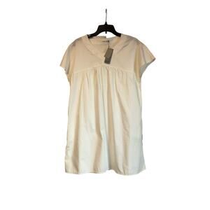 NWT Lepsim Womens Peasant Dress Sz L Smock Boxy Renaissance House Cottagecore